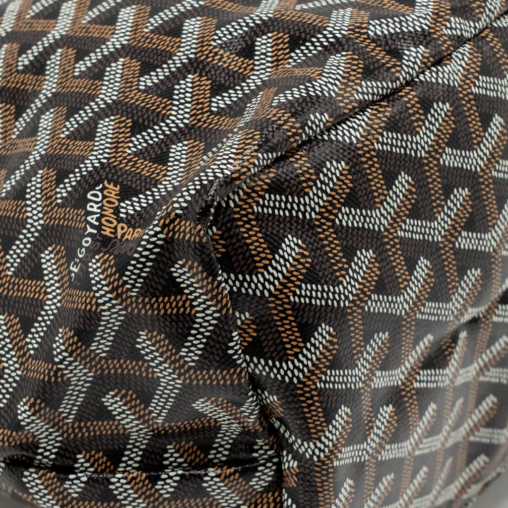 Goyard Saint Louis PM Bag Goyardine Canvas/Chevroches Calfskin black SHW