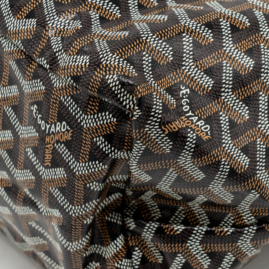 Goyard Saint Louis PM Bag Goyardine Canvas/Chevroches Calfskin black SHW