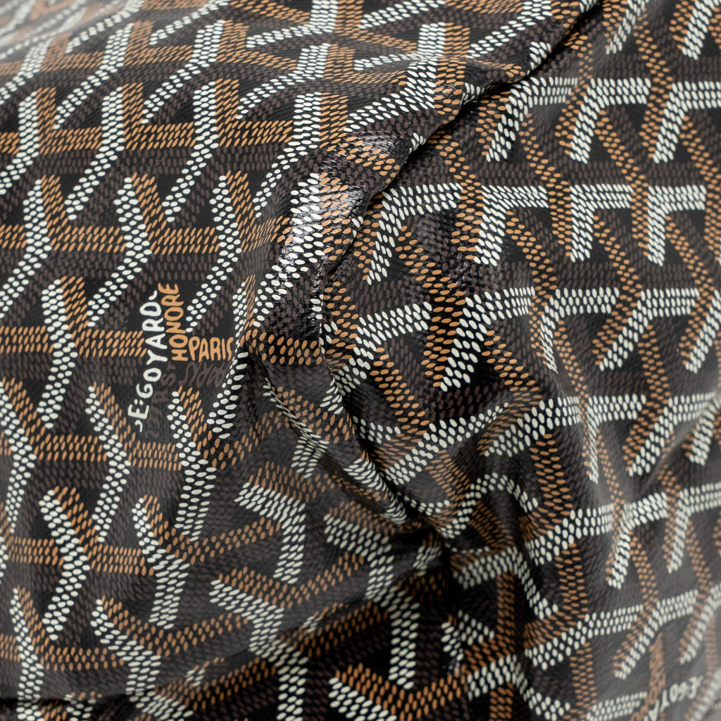 Goyard Saint Louis PM Bag Goyardine Canvas/Chevroches Calfskin black SHW