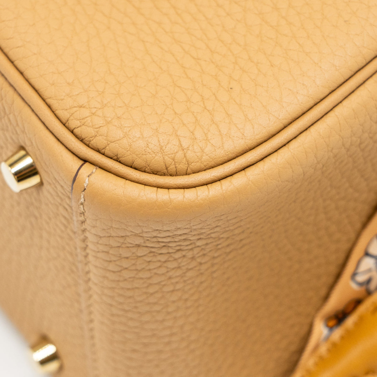 Hermes Mini Lindy Clemence Biscuit GHW with Rodeo and Twilly (Sell in A Set)