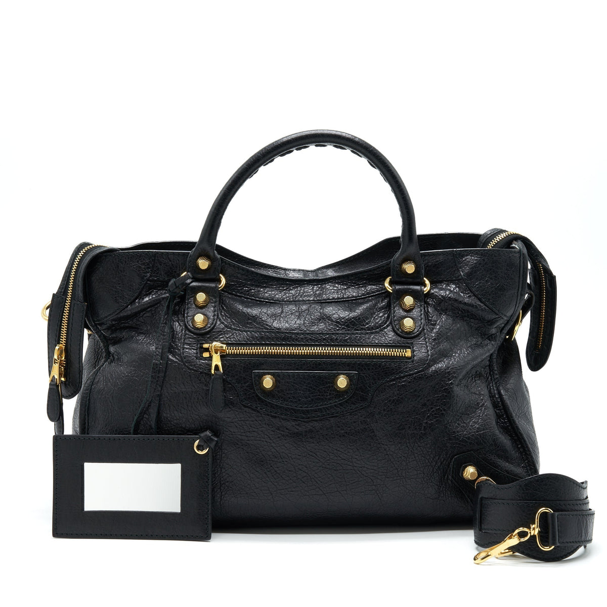 BALENCIAGA GIANT CITY BAG IN BLACK