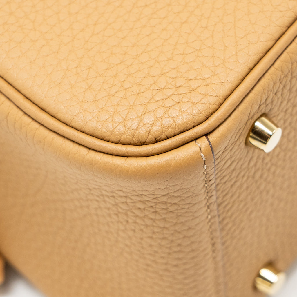 Hermes Mini Lindy Clemence Biscuit GHW with Rodeo and Twilly (Sell in A Set)