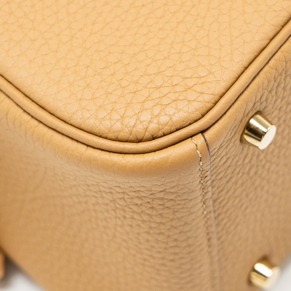 Hermes Mini Lindy Clemence Biscuit GHW with Rodeo and Twilly (Sell in A Set)