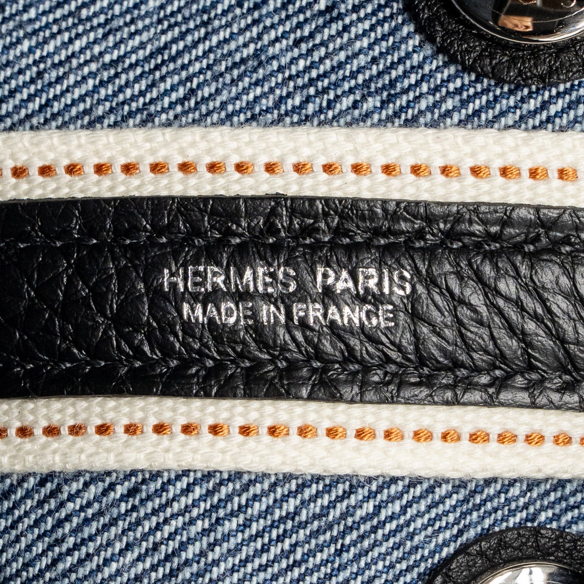 Hermes Neo Garden Party 23 Denim/Negonda Denim Moyen/Black SHW
