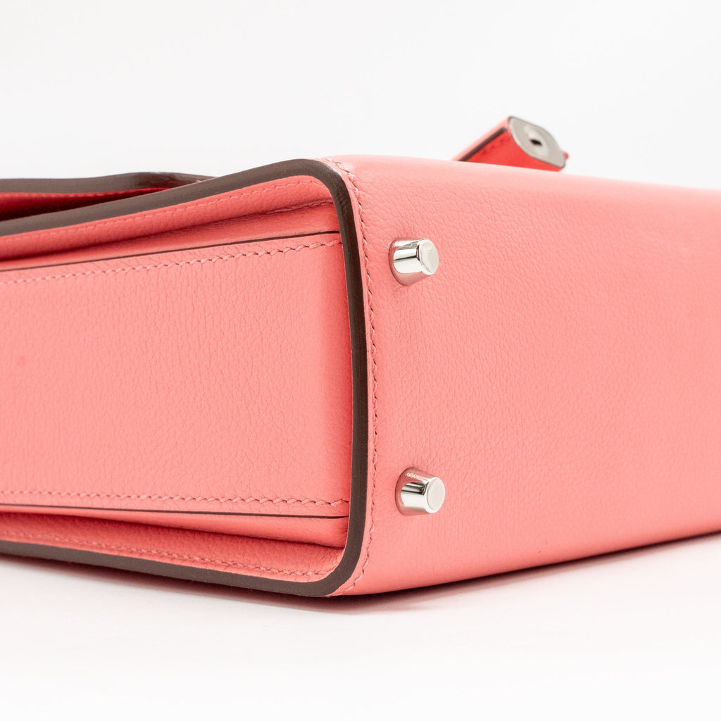 Hermes New Drag 22 Bag Evercolor Rose Ete SHW