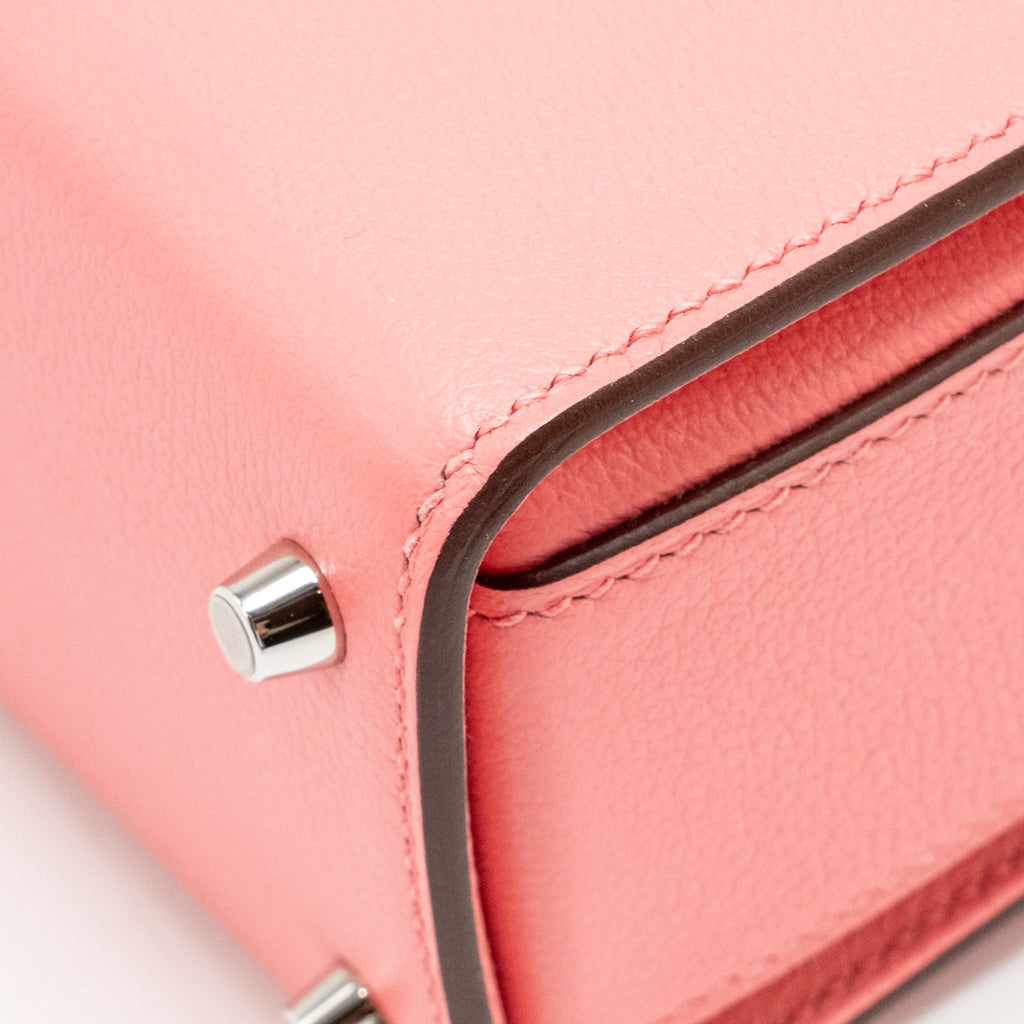 Hermes New Drag 22 Bag Evercolor Rose Ete SHW