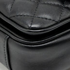 Chanel Quilted square flap bag lambskin black LGHW
