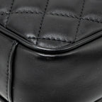 Chanel Quilted square flap bag lambskin black LGHW