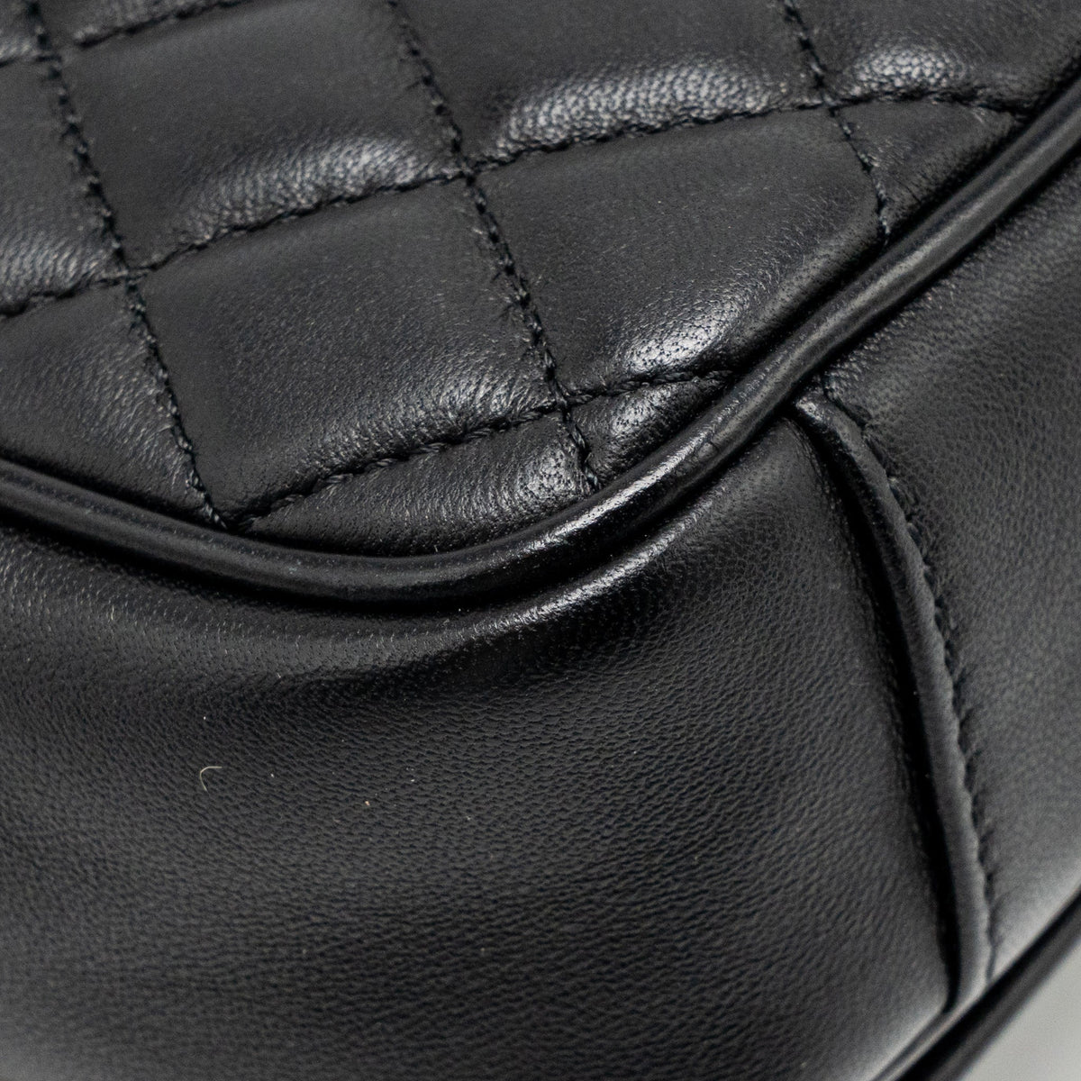 Chanel Quilted square flap bag lambskin black LGHW