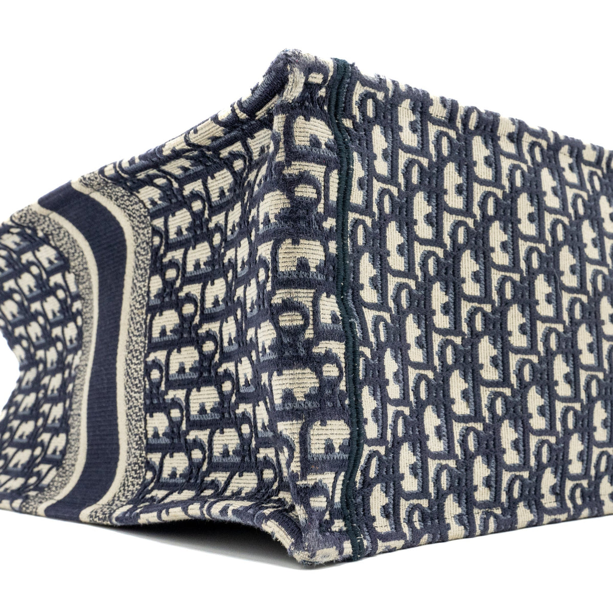 DIOR LARGE BOOK TOTE BLUE OBLIQUE EMBROIDERY