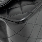 CHANEL MINI SQUARE FLAP BAG LAMBSKIN BLACK LGHW (MICROCHIP)
