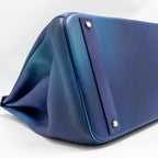 HERMES HAC BIRKIN 40 COSMOS LIMITED EDITION TOGO BLUE NUIT / VIOLET BRUSHED SHW