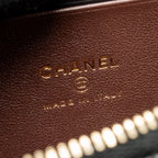 CHANEL 25B CC TOP HANDLE VANITY WITH CHAIN LAMBSKIN BLACK LGHW (MICROCHIP)