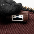 CHANEL 25B CC TOP HANDLE VANITY WITH CHAIN LAMBSKIN BLACK LGHW (MICROCHIP)