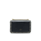 VALENTINO SMALL ROCKSTUD CROSSBODY BAG WITH CHAIN IN BLACK