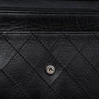 CHANEL 2.55 WALLET ON CHAIN AGED CALFSKIN BLACK RUTHENIUM SHW