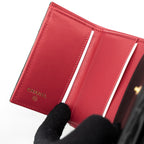 CHANEL 19 FLAP COMPACT WALLET LAMBSKIN BLACK GHW (MICROCHIP)