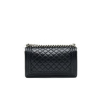 CHANEL MEDIUM BOY CHANEL BAG CAVIAR BLACK RUTHENIUM HARDWARE