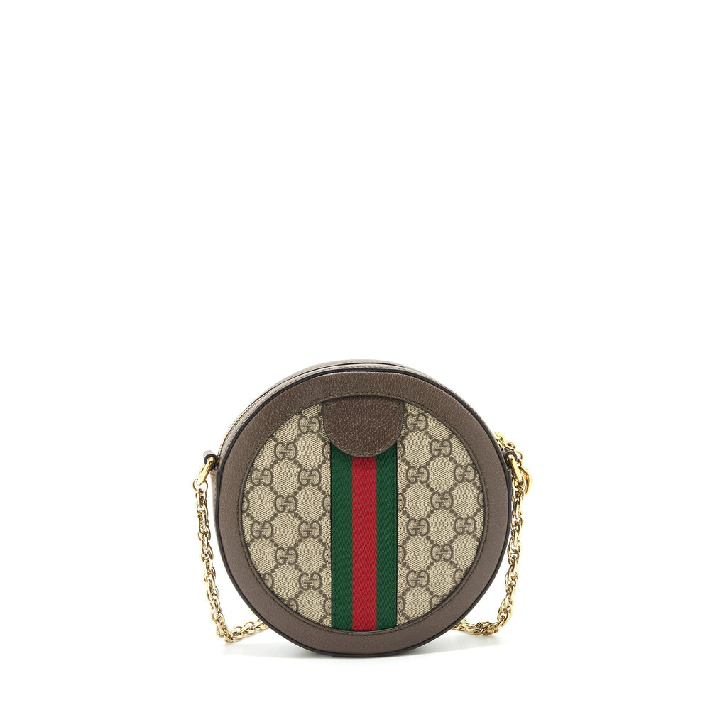 GUCCI OPHIDIA CROSSBODY ROUND BAG GHW