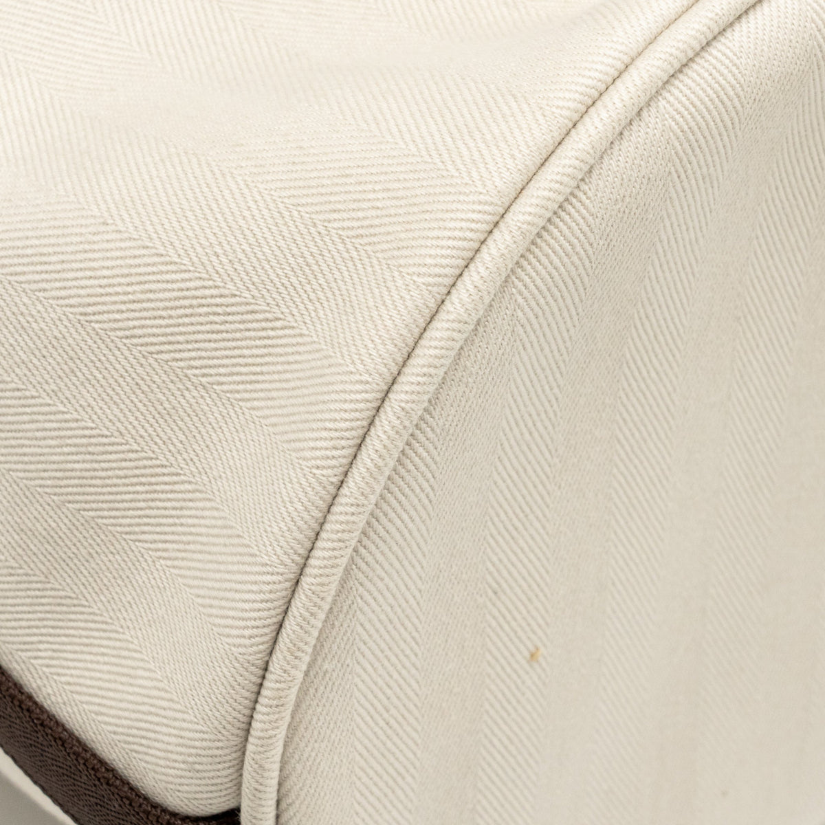 Hermes Sac De Pansage Toile Grooming Bucket Bag Canvas Craie/Gold SHW