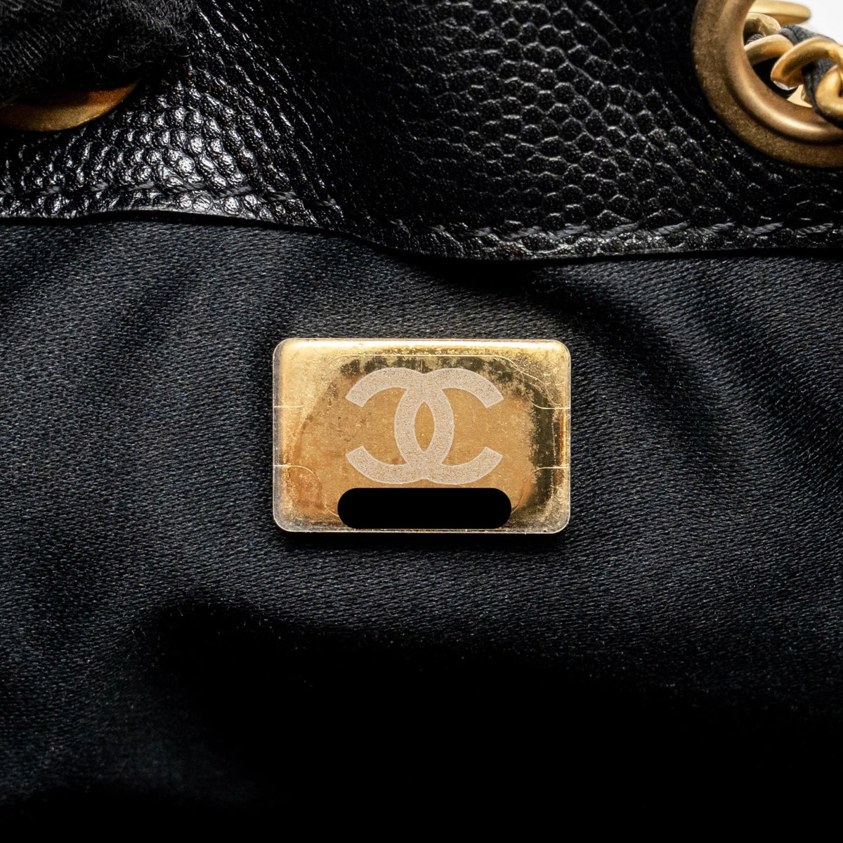 CHANEL SMALL 25 BAG CAVIAR BLACK GHW (MICROCHIP)