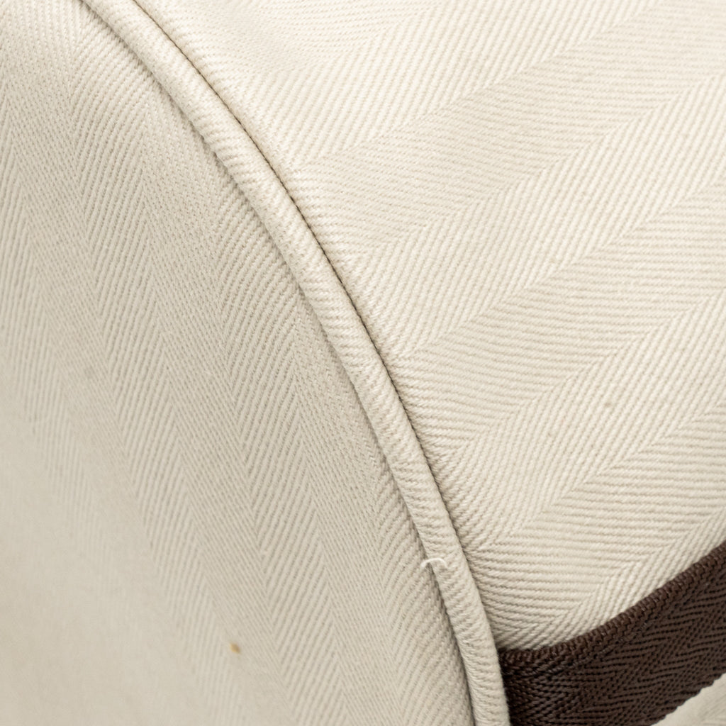 Hermes Sac De Pansage Toile Grooming Bucket Bag Canvas Craie/Gold SHW