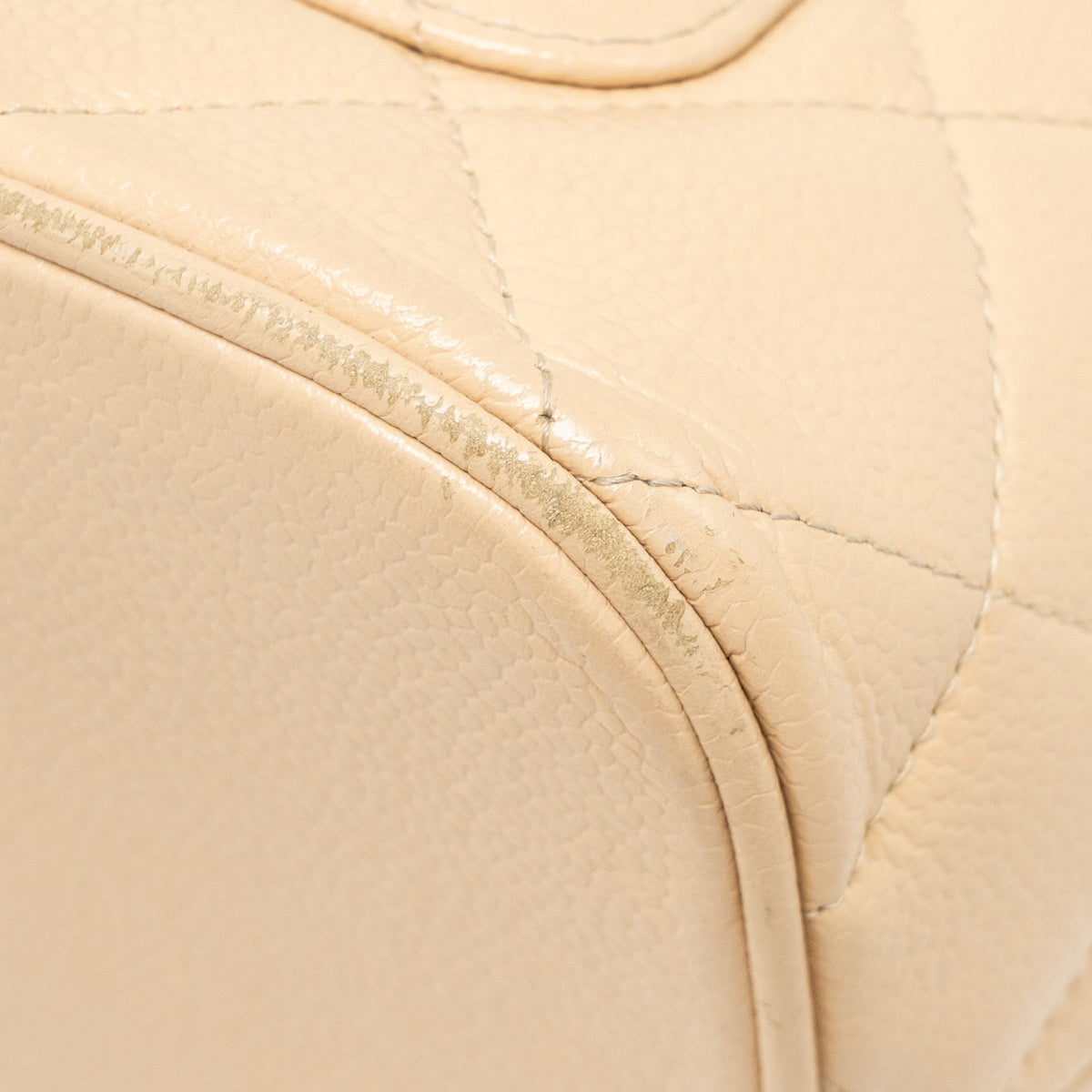 CHANEL VINTAGE MEDALLION TOTE BAG CAVIAR BEIGE GHW