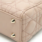 DIOR SMALL LADY DIOR DARK BEIGE LGHW