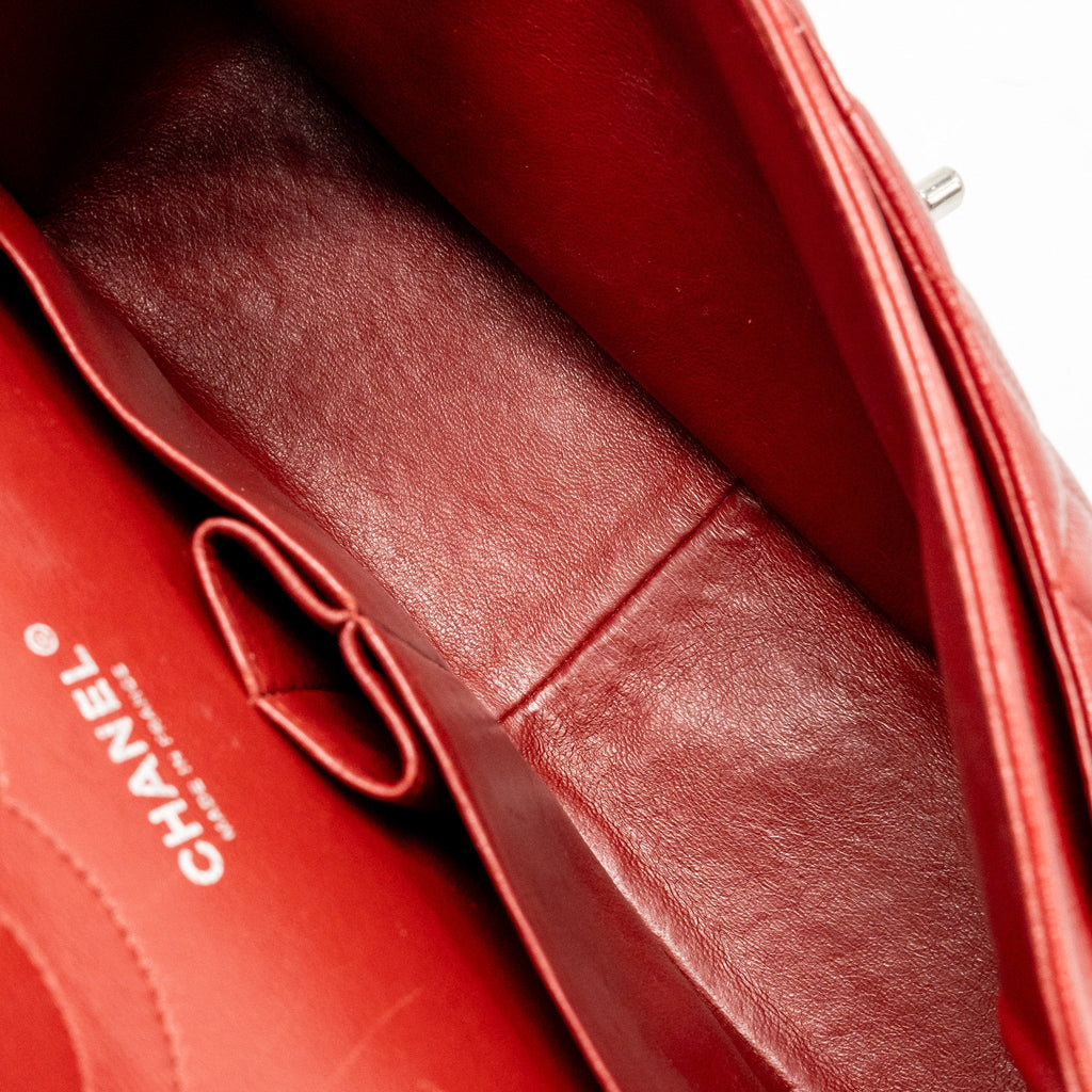 Chanel Jumbo Classic Double Flap Bag Caviar RED SHW