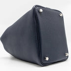 Hermes Picotin 18 Lock Bag Clemence Blue Nuit SHW