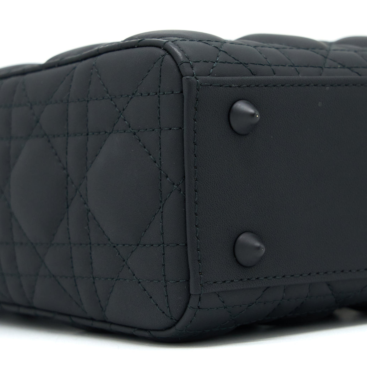 DIOR SMALL LADY DIOR CALFSKIN SO BLACK WITH BLACK HARDWARE