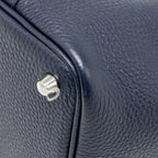 Hermes Picotin 18 Lock Bag Clemence Blue Nuit SHW