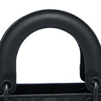 DIOR SMALL LADY DIOR CALFSKIN SO BLACK WITH BLACK HARDWARE