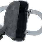 DIOR SMALL LADY DIOR CALFSKIN SO BLACK WITH BLACK HARDWARE