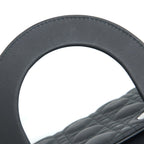 DIOR SMALL LADY DIOR CALFSKIN SO BLACK WITH BLACK HARDWARE