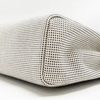 HERMES HERBAG 31 ZIP BAG QUADRILLE VIKING CANVAS/HUNTER LEATHER ECRU-BLANC/BLACK GHW