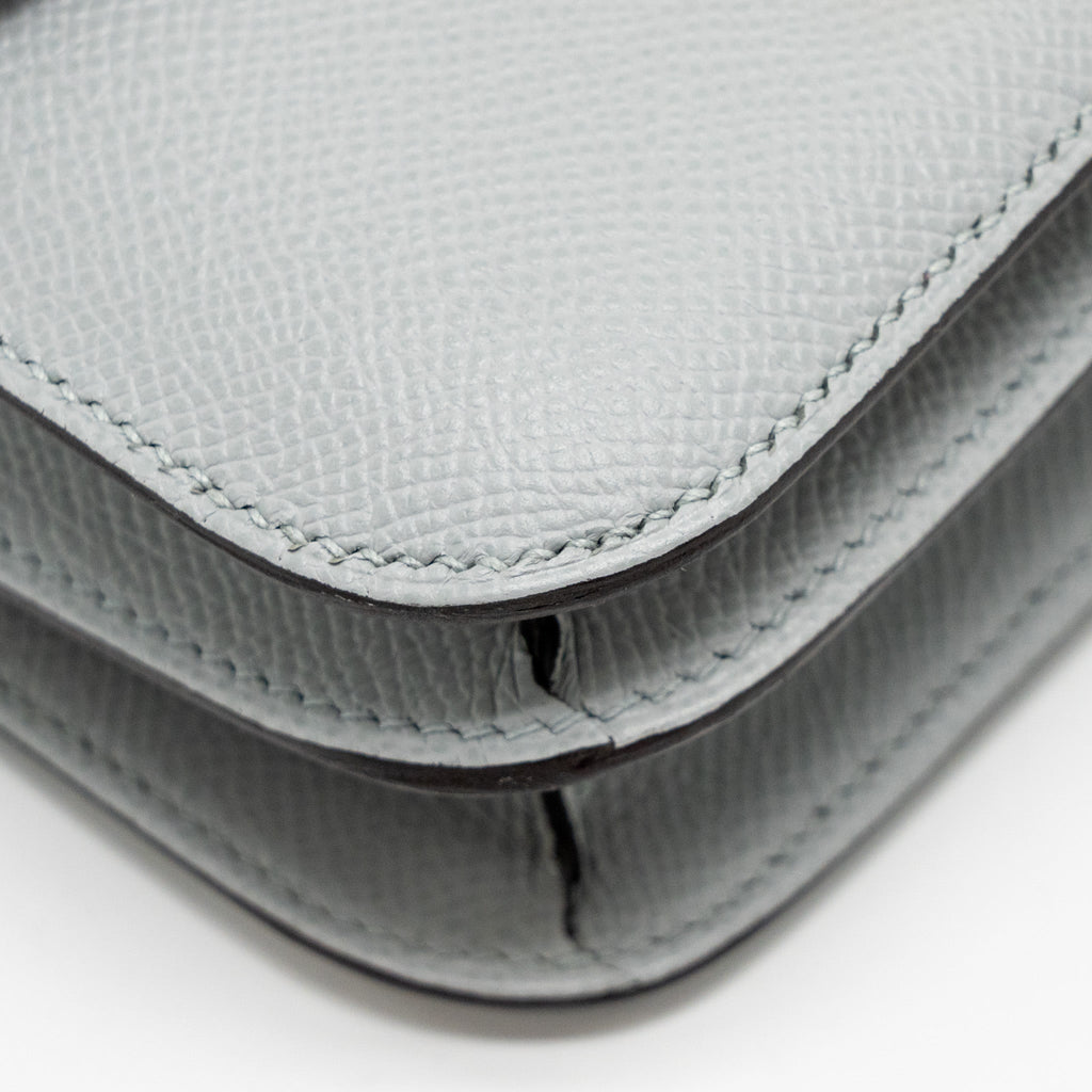 Hermes Mini Constance Epsom 8U Bleu Glacier GHW