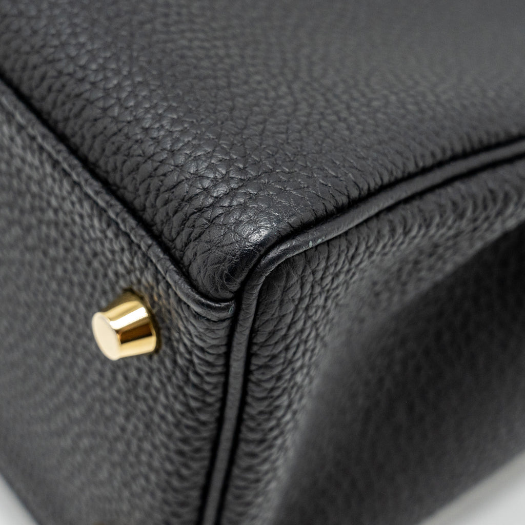 Hermes Kelly 32 Togo Black GHW