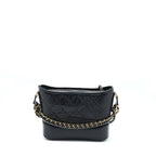 CHANEL SMALL GABRIELLE HOBO BAG BLACK WITH MULTICOLOUR HARDWARE (MICROCHIP)