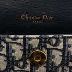 DIOR SADDLE BELT BAG BLUE OBLIQUE JACQUARD CANVAS GHW
