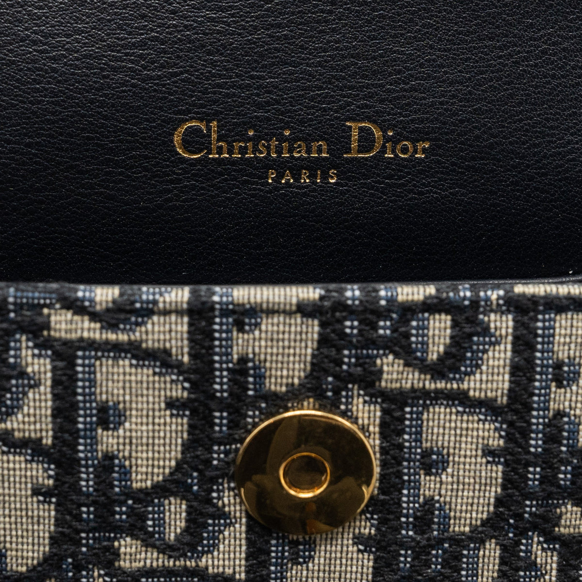 DIOR SADDLE BELT BAG BLUE OBLIQUE JACQUARD CANVAS GHW