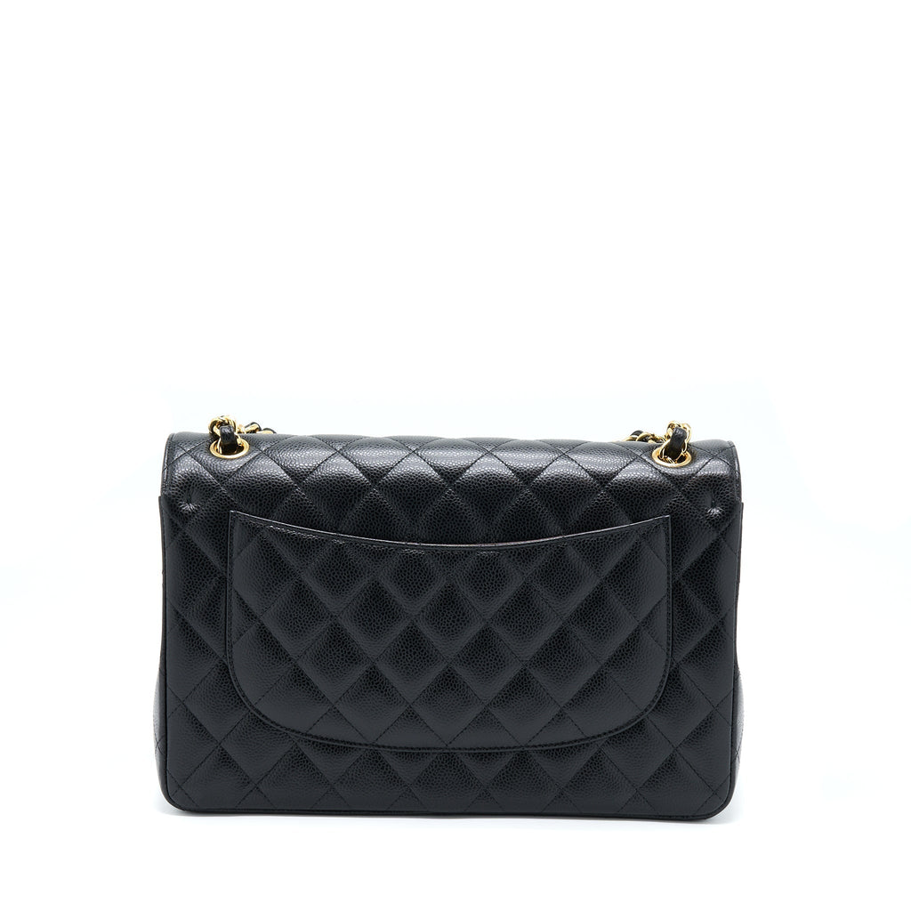 CHANEL JUMBO CLASSIC FLAP BAG CAVIAR BLACK GHW