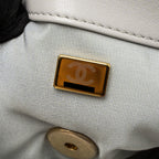 CHANEL SMALL 19 BAG LAMBSKIN LIGHT GREY MULTICOLOUR HARDWARE (MICROCHIP)