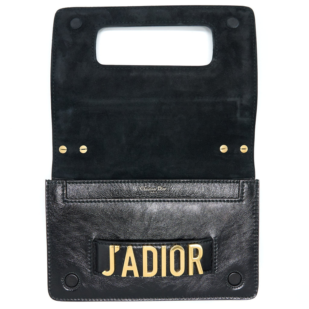 DIOR J'ADIOR MEDIUM FLAP BAG WITH CHAIN BLACK GHW