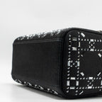 Dior Mini Lady Dior Cannage Satin with Strass Black SHW