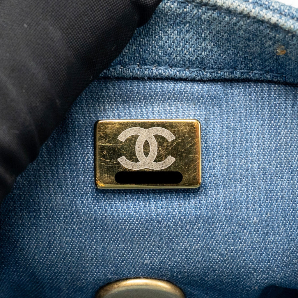 Chanel Pearl Crush Mini Rectangular Denim Blue GHW (Microchip)