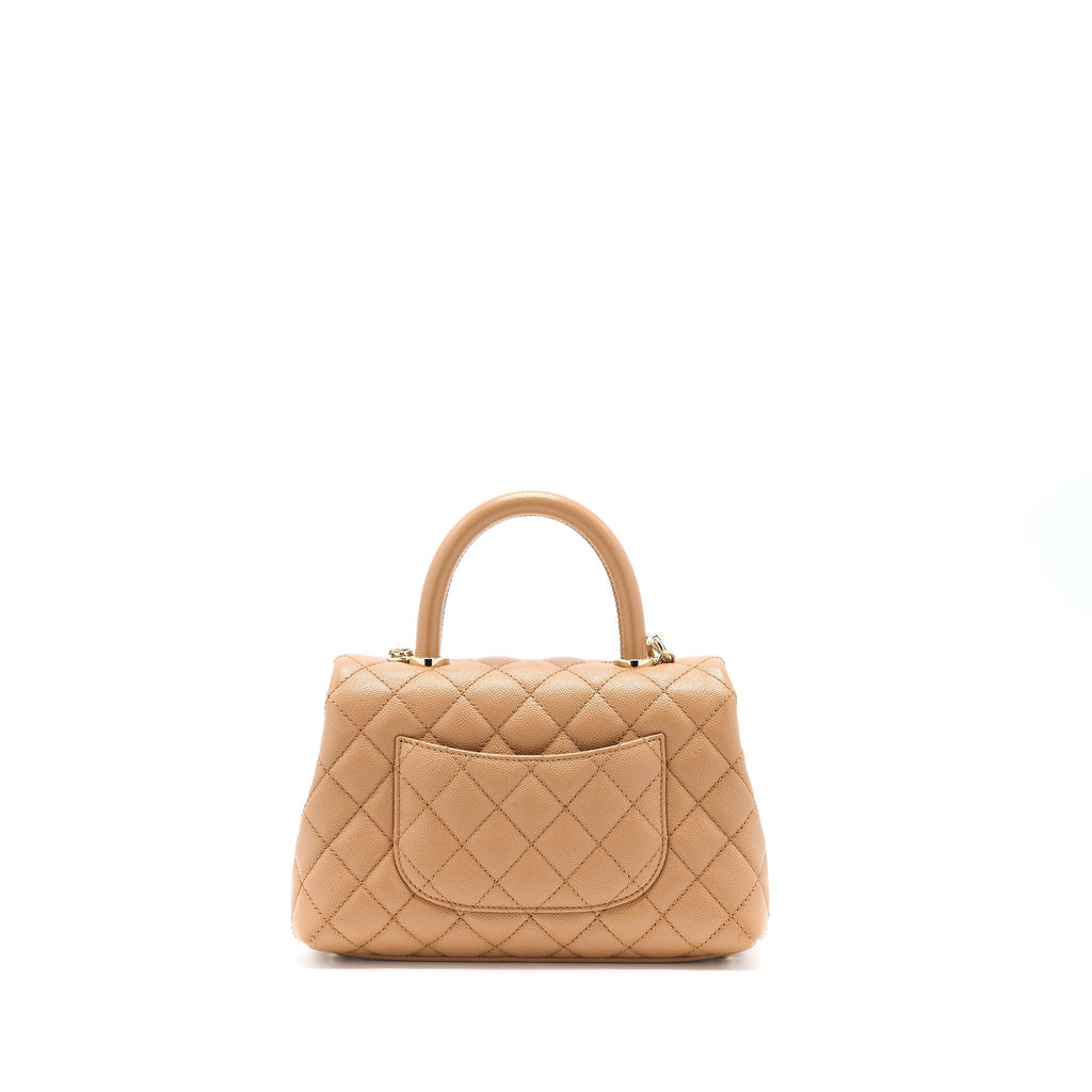 CHANEL SMALL COCO HANDLE CAVIAR BROWN GHW