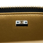 CHANEL 22B PEARL CRUSH LONG VANITY WITH CHAIN LAMBSKIN BLACK GHW