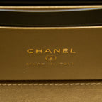 CHANEL 22B PEARL CRUSH LONG VANITY WITH CHAIN LAMBSKIN BLACK GHW