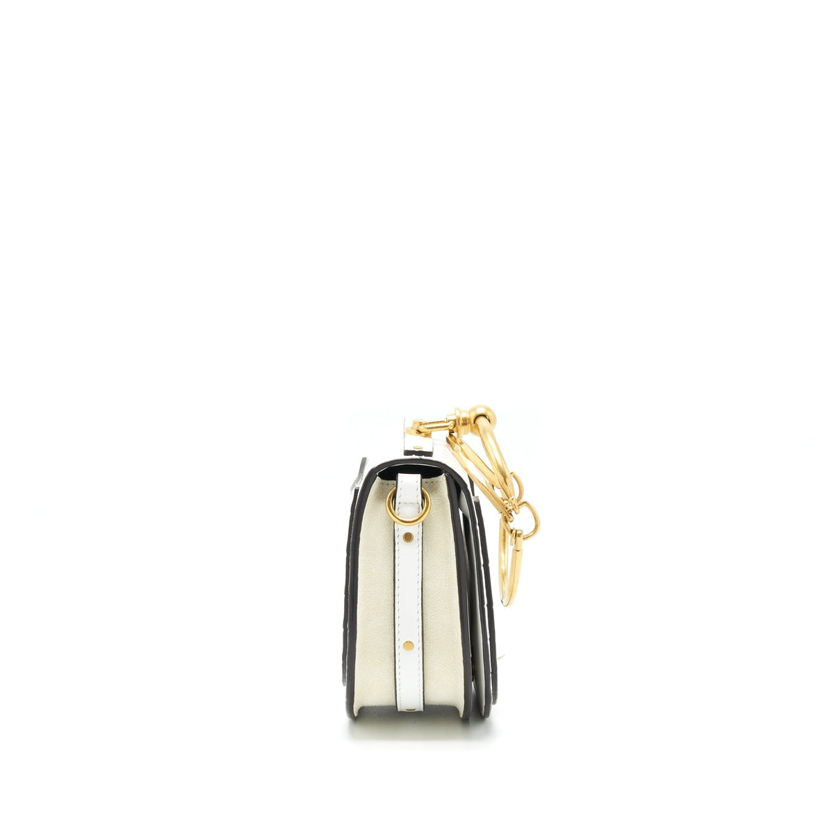 CHLOE NILE SHOULDER BAG WHITE GHW